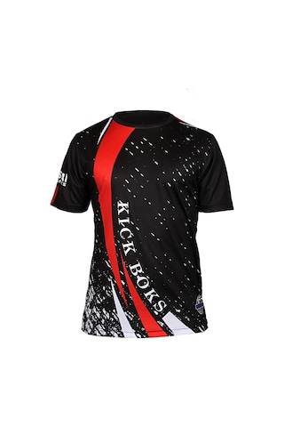 Dosmai Dijital Baskılı Kick Boks Bisiklet Yaka Spor T-shirt Kbt079