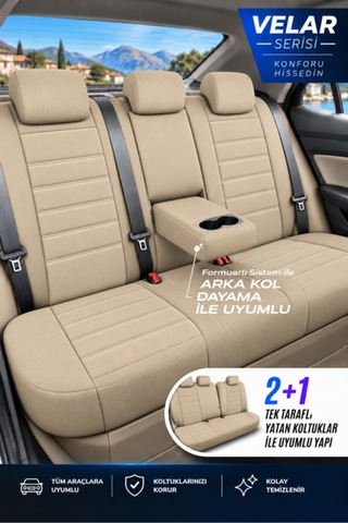 Opel Astra Uyumlu Velar Serisi Keten Oto Koltuk Kılıfı Ortopedik Tam Set