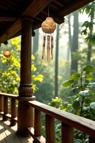 Maymun Figürlü Rüzgar Çanı