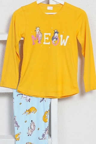 Vienetta Genç Kız O Yaka Süprem Penye Pijama Takım 9581,7-14 Yaş (452961309)