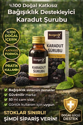 Life Karadut Şurubu 50 Ml %100 Doğal Katkısız