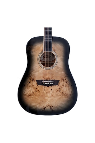 Washburn Dfbdb Deep Forest Burl Black Fade Akustik Siyah Geçişli Mistik Görünüm Güçlü Rezonans
