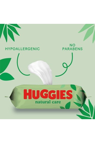 Huggies Natural Care Yenidoğan Islak Bebek Havlusu 10x56 Yaprak Islak Mendil
