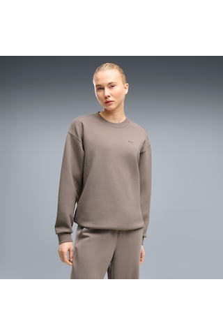 Puma W Cloudspun Crew Neck Kadın Sweatshirt 529154-81 Kahverengi