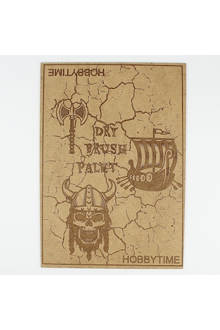 Viking Motifli Drybrush Paleti, Mdf Üzeri Lazer Kazıma, 21x30 Cm.-59151