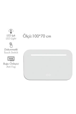 Ardino 100 Cm Buğu Önleyici Led Ayna Renksiz