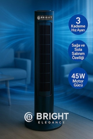 Be-4129 29" Kule Tipi Vantilatör Siyah