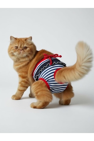 Pretty Liva Dişi Kedi Regl Külotu Kedi Donu Kedi İç Çamaşırı Ayarlanabilir Bağcıklı Küçük Irklar İçin