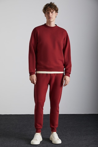 Grımelange Travıs Erkek Organik Kumaşlı Yumuşacık Regular Fit Yuvarlak Yakalı Bordo Sweatshirt Bordo