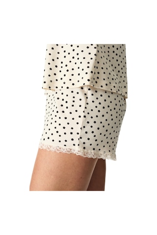 Penti Bej Fleur Şortlu Pijama Takımı