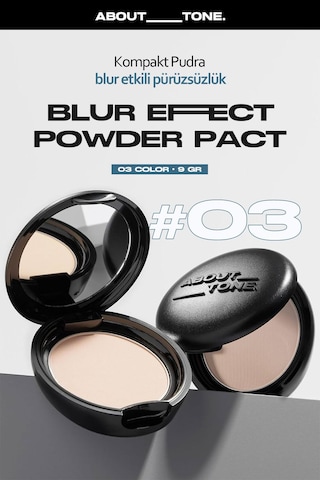 About Tone Makyajın Gün Boyu Kalıcı Olmasını Sağlayan Sabitleyici Toz Pudra ABOUT TONE Blur Powder 8809213803406