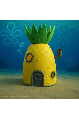 Sünger Bob Ananas Evi Dekoratif Figür Eğlenceli Ev Ve Ofis Deko