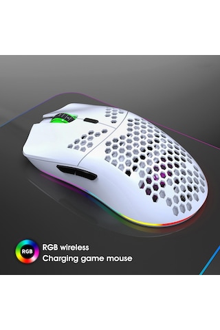 Jms T66 RGB 2.4G Şarjlı Kablosuz Oyun Mouse