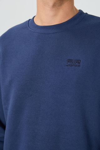 Tommy Life Omar İndigo Şardonlu Erkek Sweatshirt - 88137 Indıgo