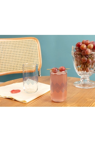 Madame Coco Musette Blue Rugs 4'Lü Meşrubat Bardağı Seti 365 ML