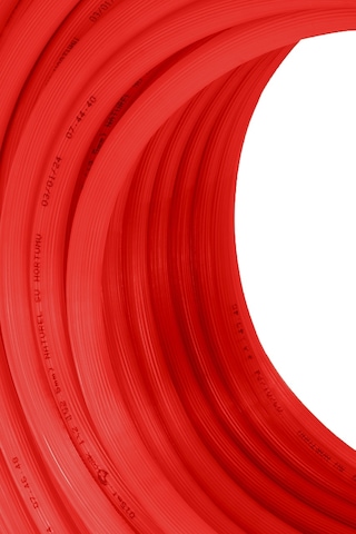 Pvc Silikonlu Naturel Su Hortumu Kırmızı Renk 1/2 12.5 Mm 50 Metre 6 Kg