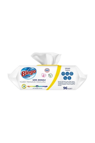 Bingo Limon Kokulu Pratik Yüzey Temizlik Havlusu 6 x 96'lı