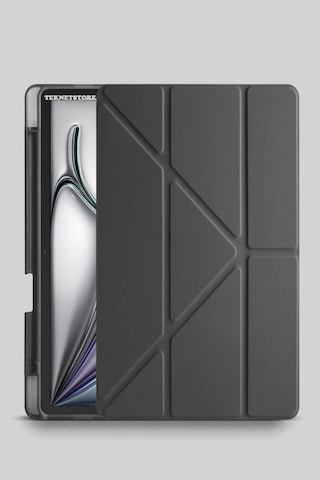 Apple Uyumlu iPad Air 11" M3 2025 / M2 2024 / Air 10.9" 2022/2020 Kılıf Kalem Şarj Bölümü Uyku Modu Standlı