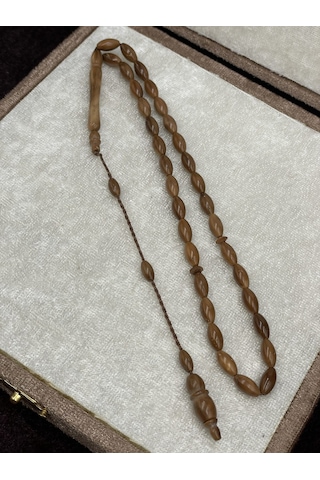 Sistemli Bürokrat Boy Doğal Kuka Tesbih 5x10 Mm Kahverengi