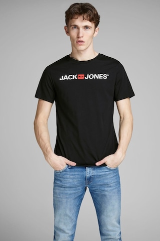 Jack & Jones Jack Jones Erkek Tişört Jjecorp Logo Tee 12137126 Siyah