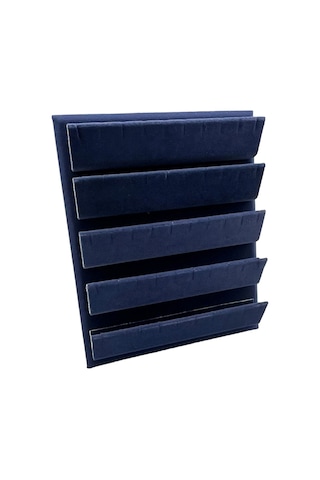 Süet Kumaş 20/16 Cm Lacivert Renk Ayaklı Küpe Standı
