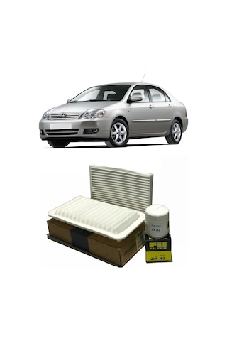 Toyota Corolla Uyumlu Filtre Bakım Seti 2002-2006 Benzinli Toyota Corolla Uyumlu Filtre Bakım Seti 2002-2006 Benzinli