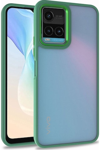 Vivo Y21s Kılıf Zore Flora Kapak Yeşil