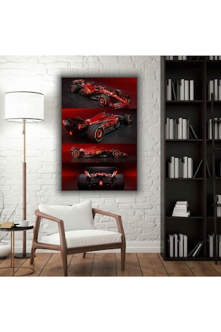 Formula 1 Motors Temalı Dekoratif Cam Tablo -19