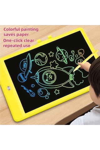 Trendooze Gençler İçin Gaojunshop01 Blue 10 Inç Renkli Eğitici Tablet Yeniden Kullanılabilir Pil İle Mavi Mavi