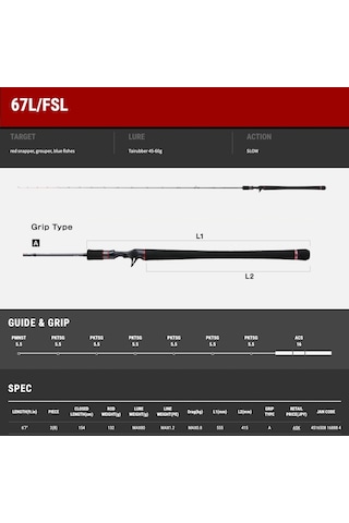Tailwalk Ssd Full Solid C67l/fsl 2.00mt Max 80gr S2p Tetikli Tai Rubber Kamış