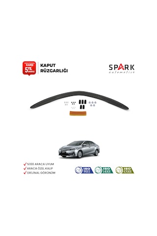 Toyata Corolla 2013-2018 Yıl Aralığı Uyumlu Kaput Rüzgarlığı 4mm
