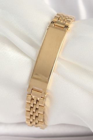 316l Çelik Gold Renk Zincir Künye Model Erkek Bileklik Çok Renkli