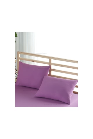 Formeya Ranforce %100 Pamuk Yastık Kılıfı 2 Adet 50X70 Kapaklı Lila