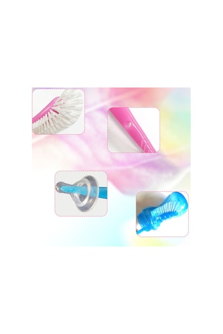 Geeroyoo Yeni Doğan Biberon Temizleme Fırçası - Nylon Yapılı, Mavi, 45x250mm, Bebek Biberon Hijyen Fırçası