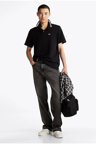 Tommy Hilfiger Erkek Siyah Regular Fit Polo Yaka T-shirt SIYAH Siyah