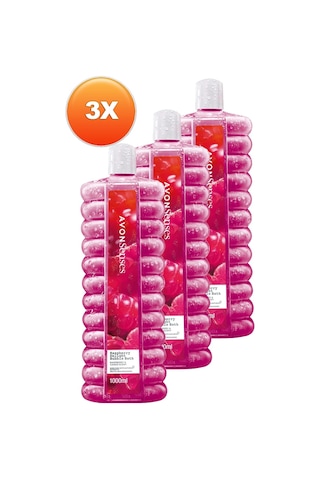 Avon Senses Raspberry Delight Ahududu Ve Frenk Üzümü Kokulu Banyo Köpüğü 3 x 1 L