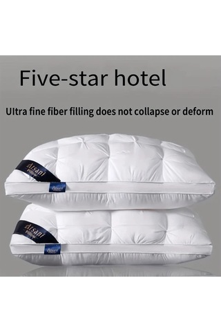 Trendooze 2 Adet Kadife Pembe Ekmek Yastığı Seti Orta Destekli Yetişkin Otel Yastıkları Diğer