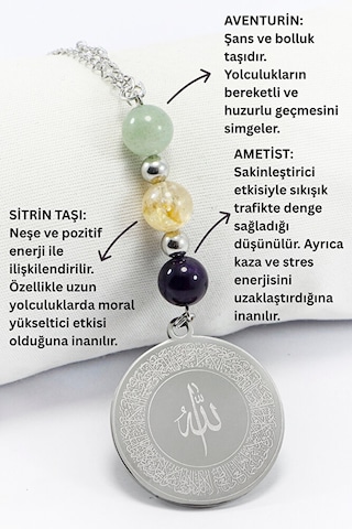 Çelik Önde Allah Lafzı Ayetel Kürsi Arkada Felak Nas İhlas Araba
