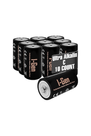 I-gen Lr14 Ultra Alkalin C Boy Pil 1.5v Orta Boy Pil 10 Lu Paket