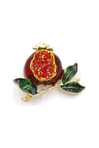 Nar Broş - Kırmızı Renk: Kırmızı Altın - Çok Renkli 77815134 Nar Broş - Kırmızı Renk: Kırmızı Altın - Çok Renkli 77815134
