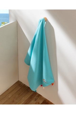 Madame Coco Pitou %100 Pamuk Plaj Havlusu - Turkuaz - 70x150 Cm 8684427310830 Çok Renkli