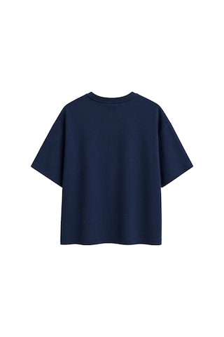 Mixray 2101 Kadın Bisiklet Yaka Soft Oversize Basic Modal T-shirt Lacivert
