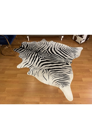 Hakiki Deri Dana Postu Beyaz Zebra Baskılı 195 X 225 Cm - 2261201000051