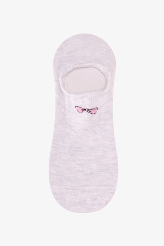 Penti Beyaz Gri Pembe Tiny Bear 3 Çift Sneaker Çorap
