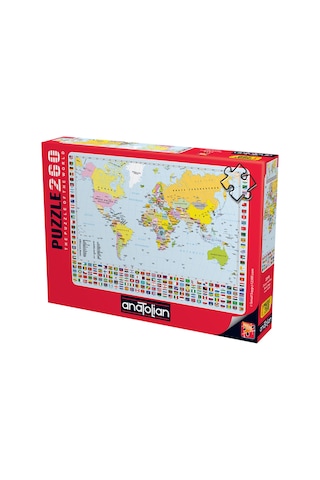 Anatolian 260 Parça xl Puzzle - Dünya Haritası 3319