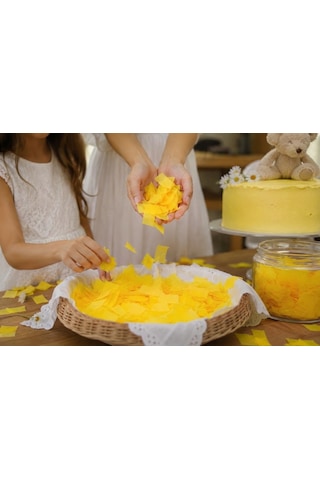 Sarı Konfeti Pelur 100 Gr, Parti, Düğün Süsü, Masa Süsleme Ve Hed Tüm Yaşlar