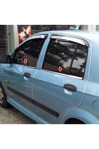 Hyundai Getz Krom Cam Çıtası 2002-2011 6Prç