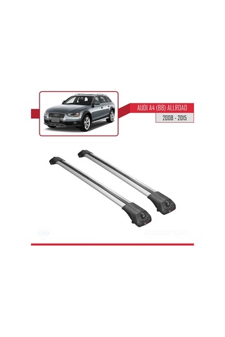 Audi A4 B8 Allroad 2008-2015 Arası İle Uyumlu Ace-1 Ara Atkı Tavan Barı Gri