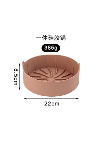 Hfambition 19cm Pembe Silikon Air Fryer Izgara Tabağı - Instant Pot Aksesuarı, Çok Fonksiyonlu Ev Kullanıma Uygun Çok Renkli