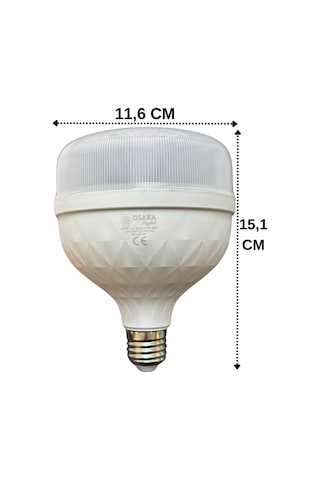 3 Adet Osaka 40w 250w Beyaz Işık E27 Duylu Kalın Duy Led Torch Ampul